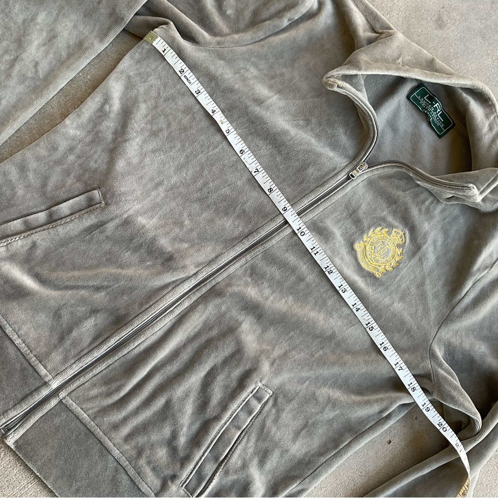 Lauren Ralph Lauren full zip velour track jacket - Picture 5 of 6